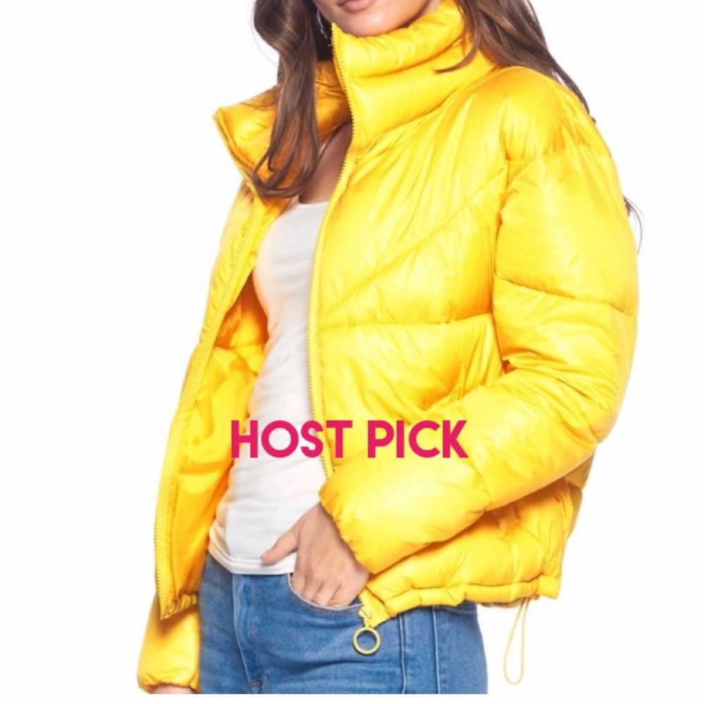 HOST PICK Yellow Puffer Jacket - Picture 1 of 1